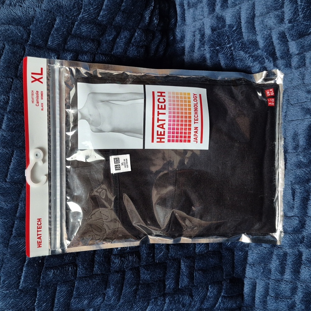 Heattech Black Camisole For Women From Uniqlo, Size XL Brand New In Packaging